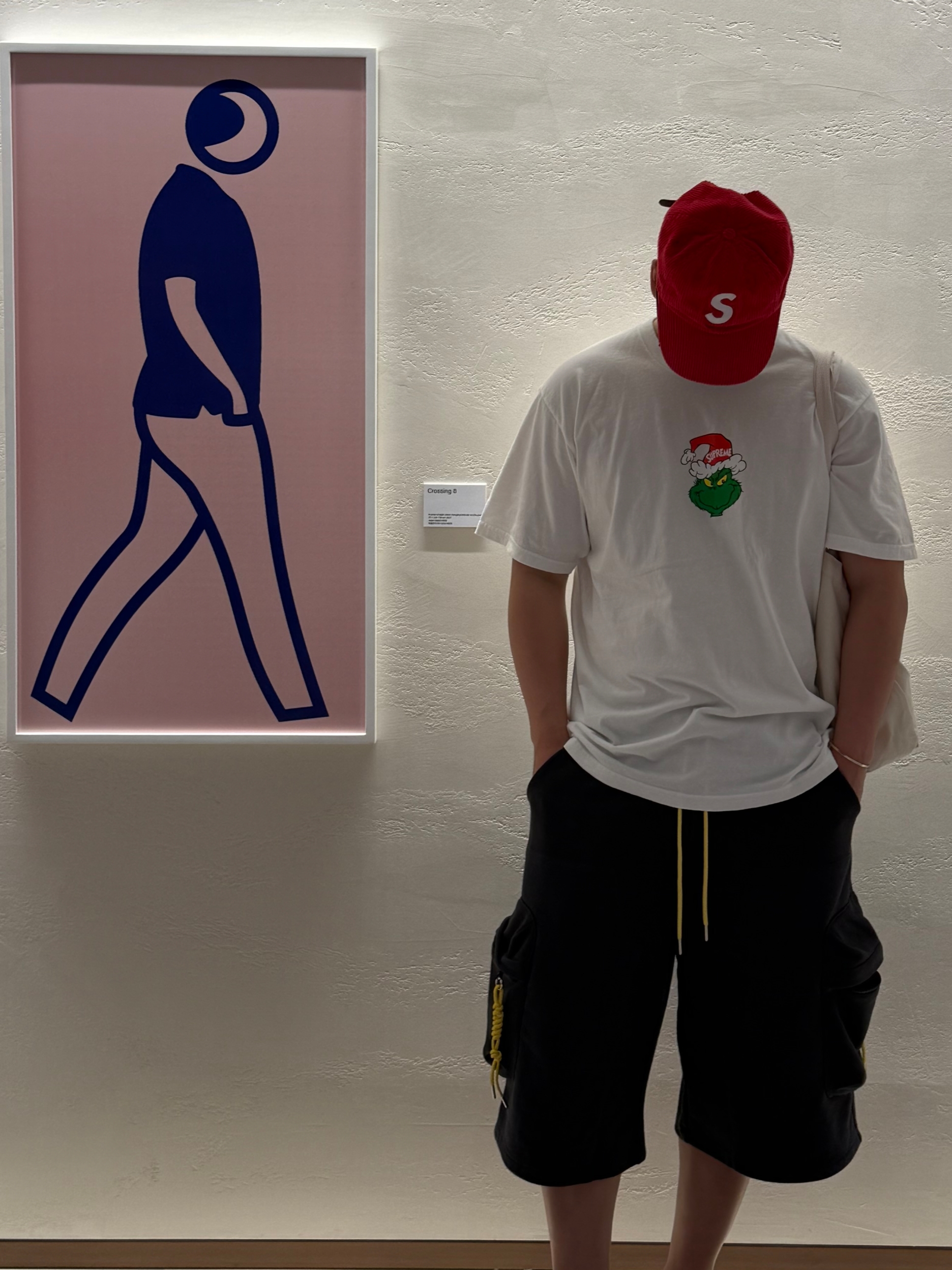 Supreme Corduroy S Logo 6-Panel Bright Red - 24FW, Supreme Grinch T-Shirt White - 24FW 착용 스타일