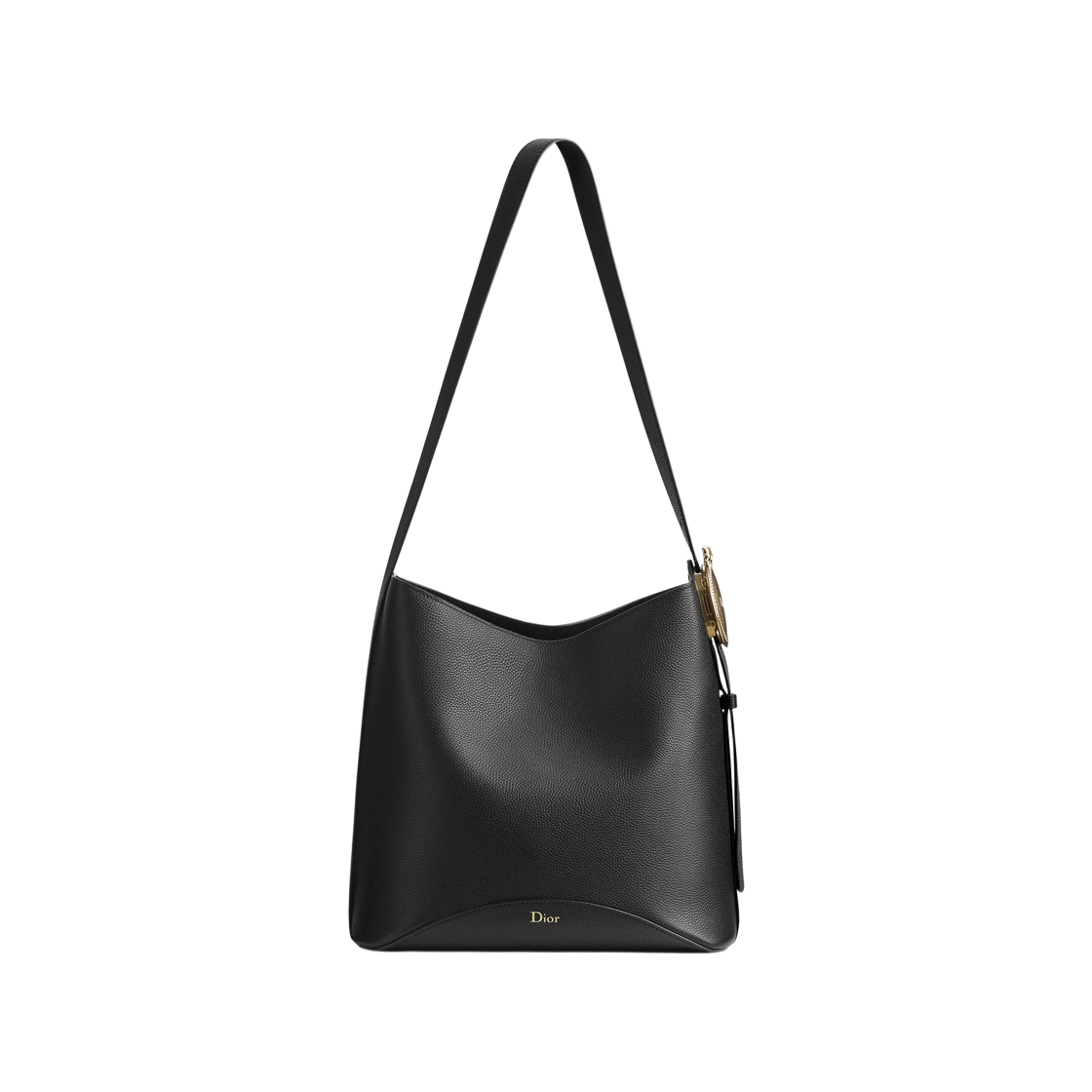 M1532QUQW-M900 Dior Medium Dior Medallion Bucket Bag Grained Calfskin Black
