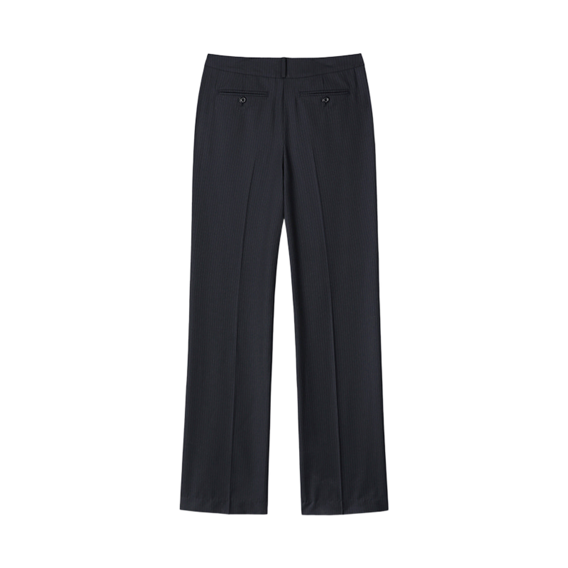 (W) 토니웩 울 스트레이트 트라우저 네이비 핀스트라이프((W) Tonywack Wool Straight Trousers Navy Pinstripe) - 2