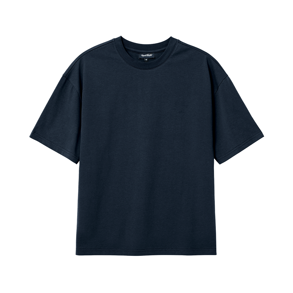 누아트스튜디오 플로우 크롭 반팔 티셔츠 네이비(NUART STUDIO Flow Crop Short Sleeve Navy)
