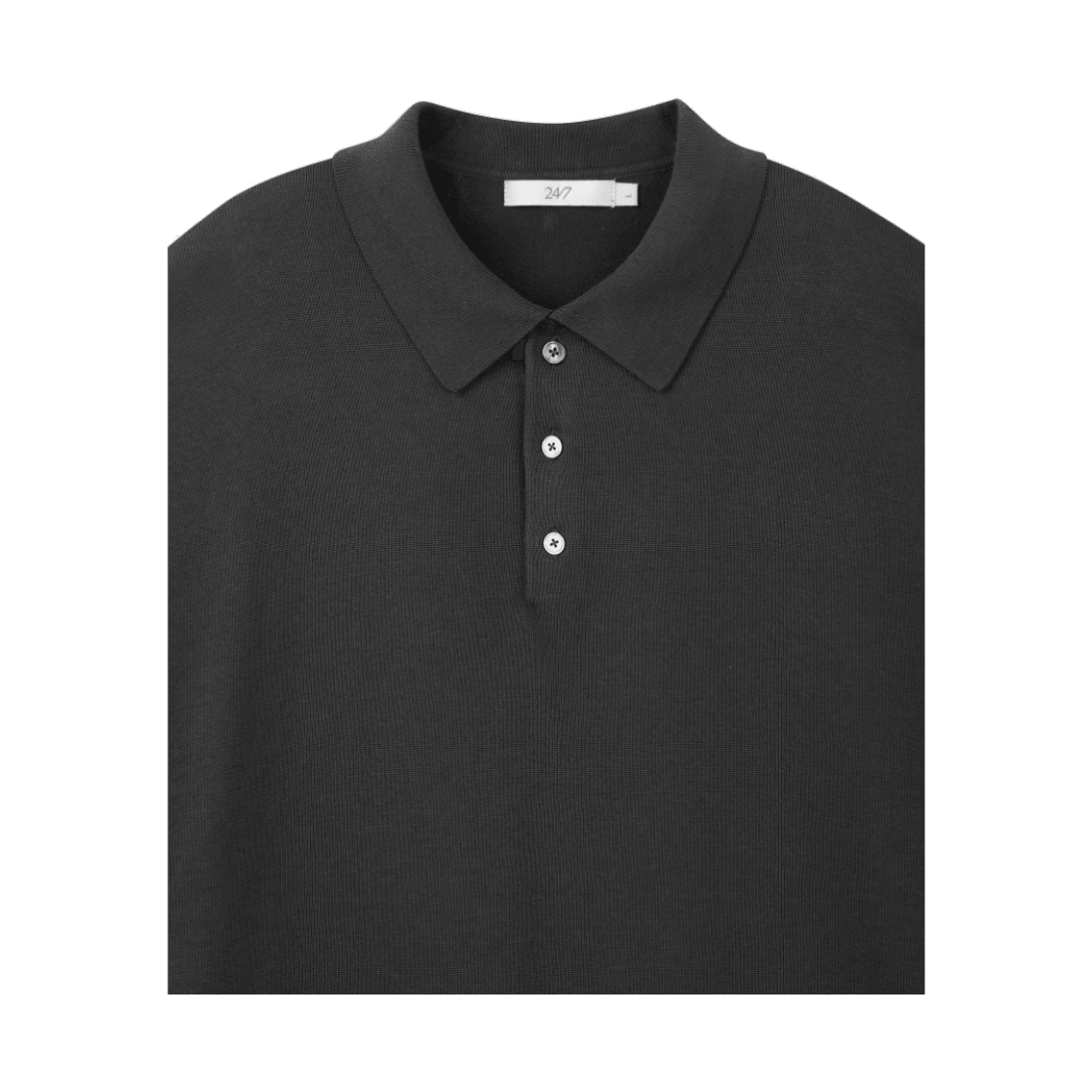 24/7 수피마 코튼 칼라 하프 니트 다크 그레이(24/7 Series Supima Cotton Collar H/S Knit Dark Gray) - 3