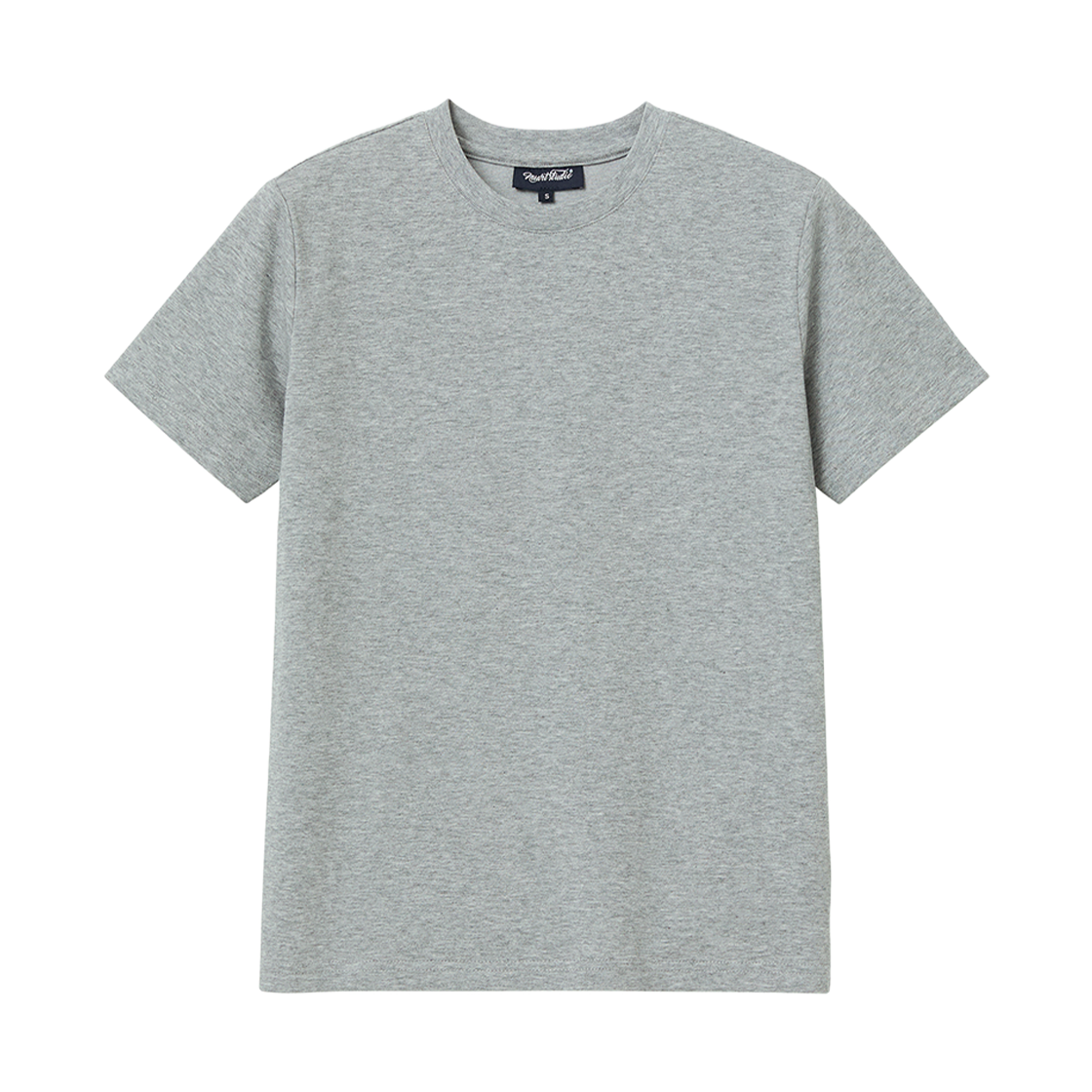 누아트스튜디오 우먼 솔리드 반팔 티셔츠 멜란지그레이(NUART STUDIO Women’s Solid Short Sleeve Melange Gray)