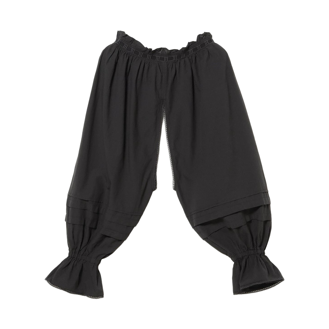 (W) 빔즈 보이 유로 드로어즈 어레인지먼트 블라우스 블랙((W) Beams Boy Euro Drawers Arrangement Blouse Black) - 2
