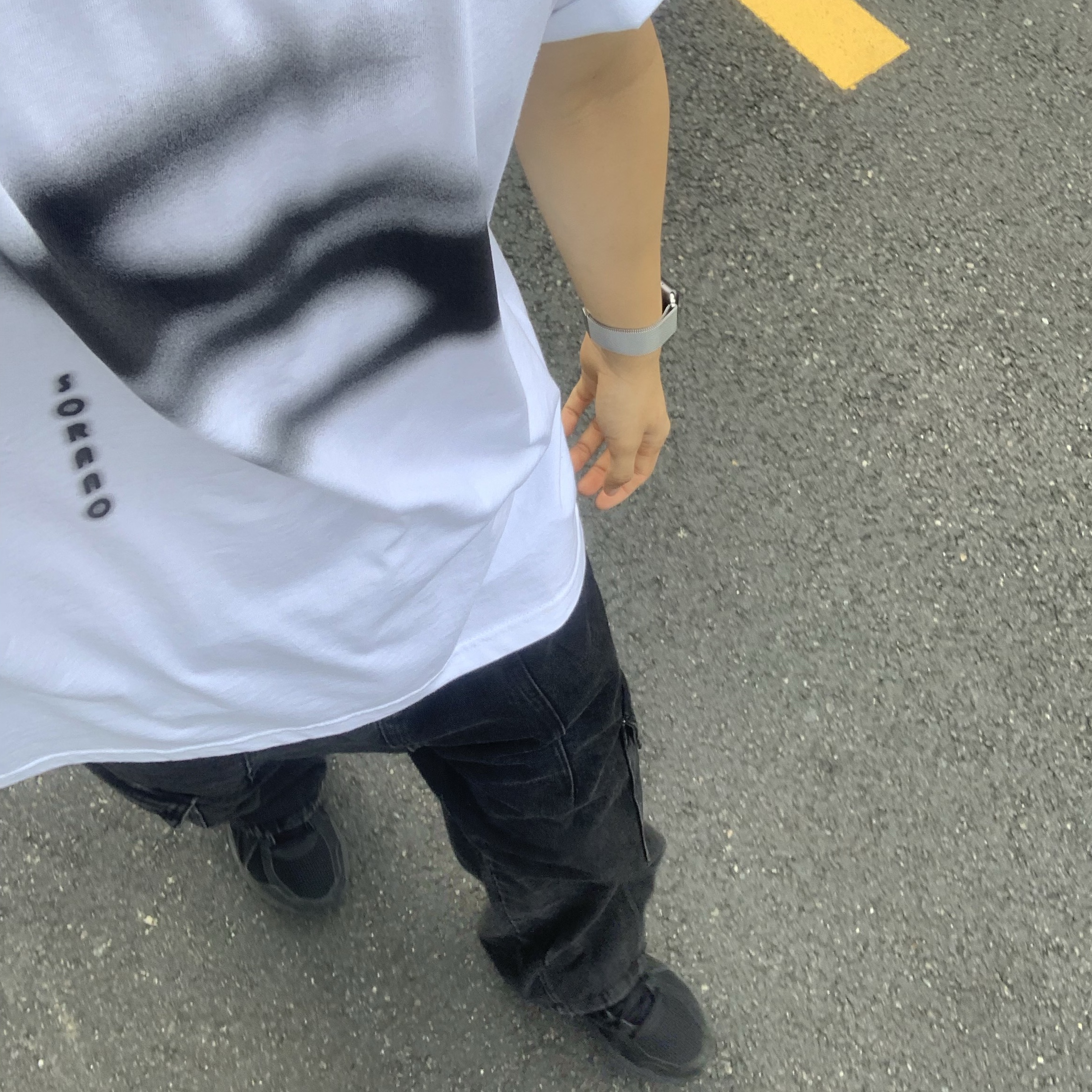 Asics Jog 100 2 Black 착용 스타일