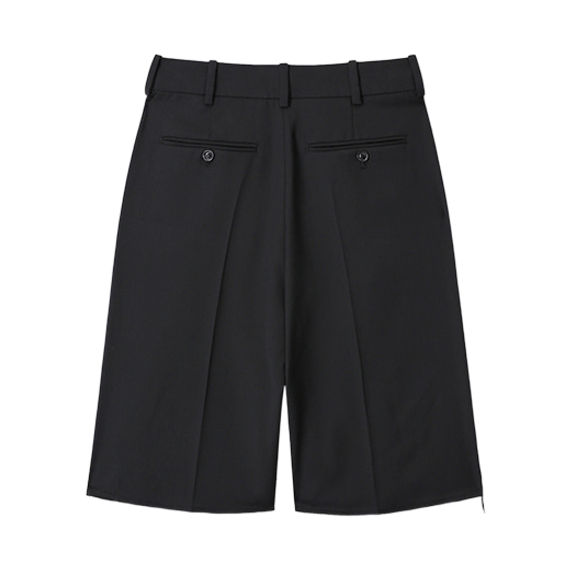 (W) 토니웩 로우 컷 울 테일러드 버뮤다 쇼츠 블랙((W) Tonywack Raw Cut Wool Tailored Bermuda Shorts Black) - 2