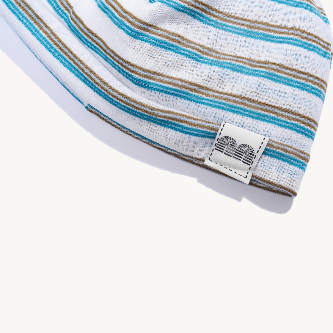 낫뉴 nn 라벨 스트라이프 비니 화이트(Not New nn Label Stripe Beanie White) - 4