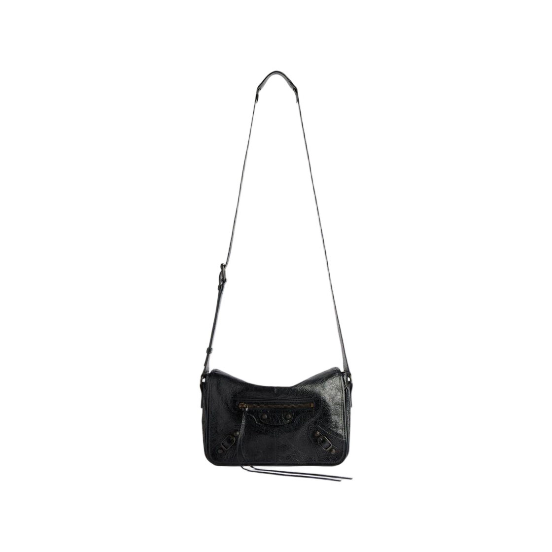 8731732ABEK1000 Balenciaga Le City Flap Messenger Bag Small Black