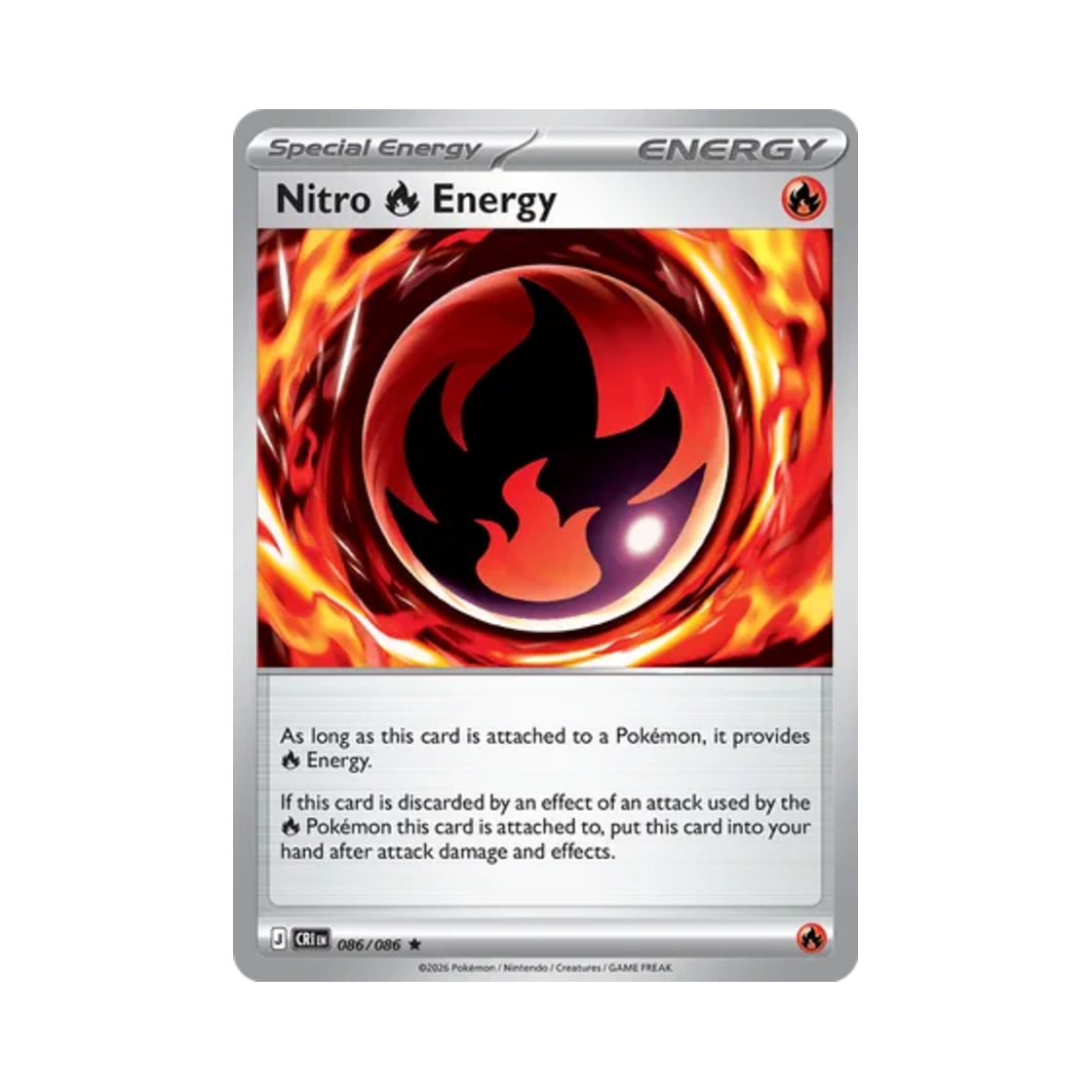 포켓몬 TCG 니트로 불 에너지 R 카오스 라이징 (영문판)(Pokemon TCG Nitro Fire Energy R Chaos Rising (English Ver.))