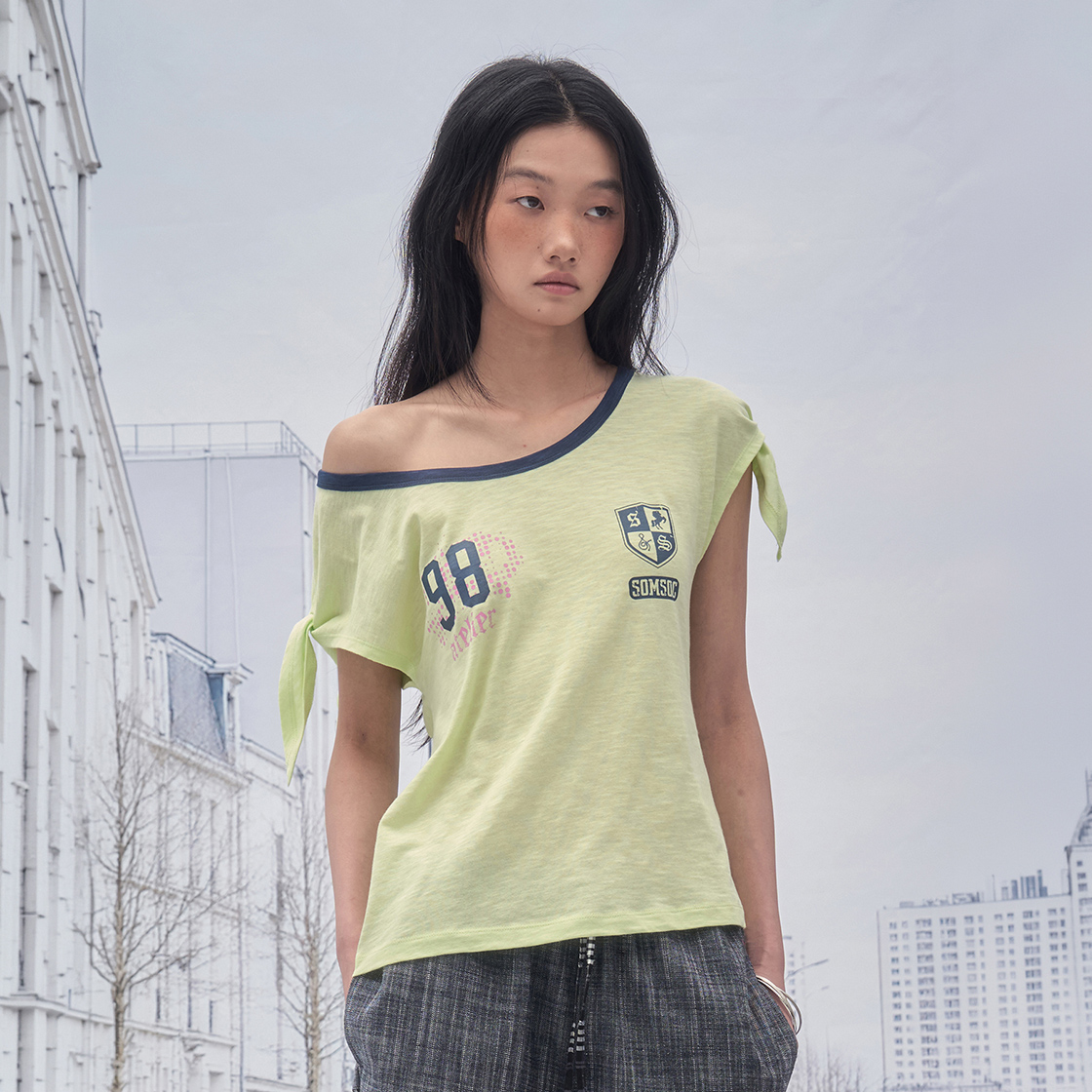 솜속 리코 엠블럼 타이드 탑 라임(SOMSOC Rico Emblem Tied Top Lime) - 2