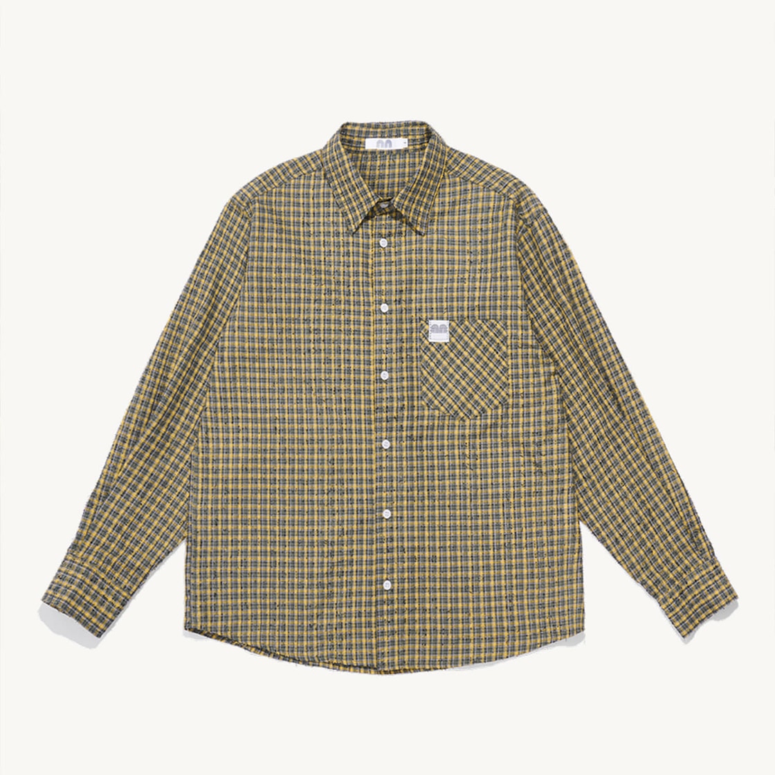 낫뉴 nn 라벨 부클 셔츠 옐로우(Not New nn Label Boucle Shirts Yellow) - 4