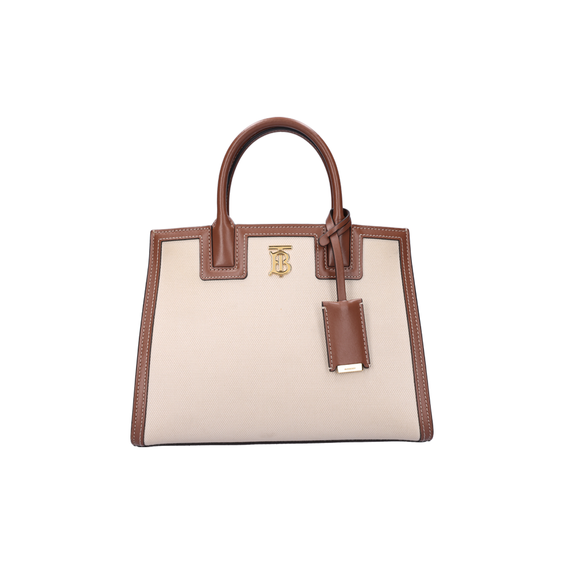 ITJ4NOW3JKH5 Burberry Francis Tote Bag in Cotton Brown