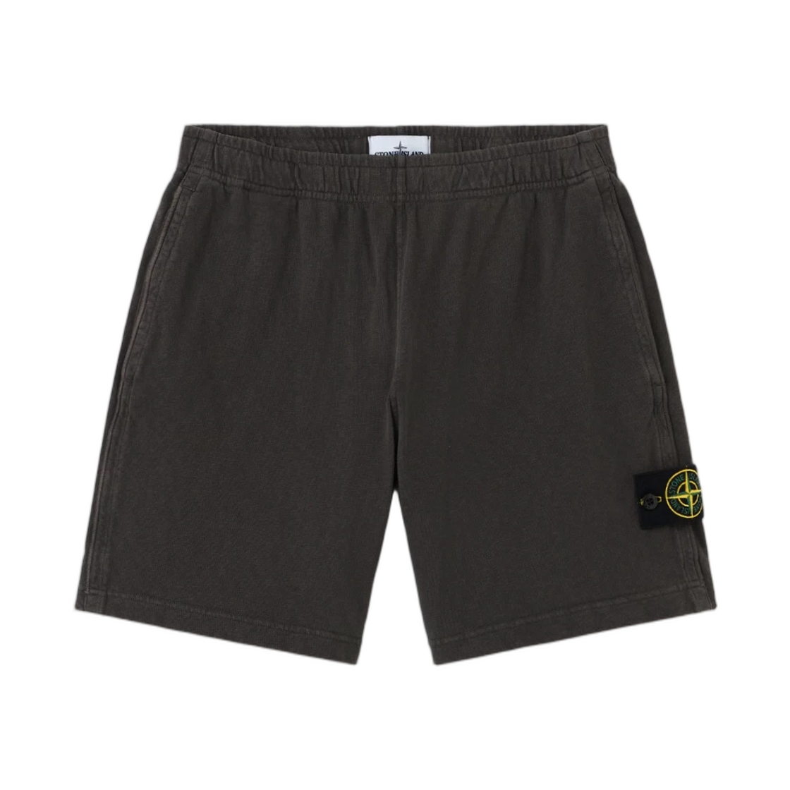 L1S1562000-14S0060-V0165 Stone Island 6200014 Malfile Fleece Old Effect Loose-Wide-Leg-Fit Jogger Shorts with Pockets - 26SS