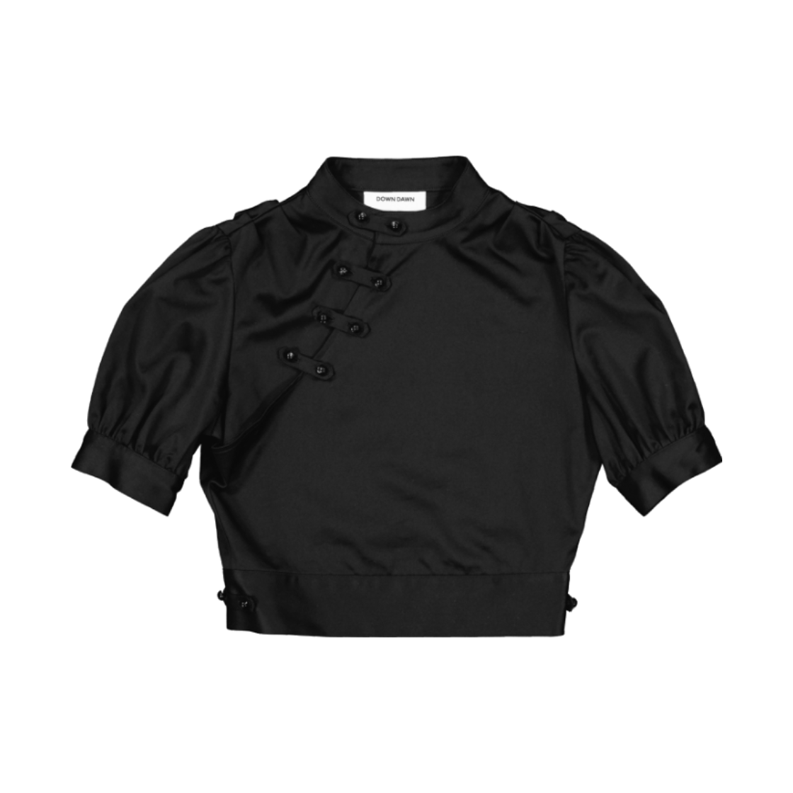 던다운 퍼프 컷 블라우스 - 블랙(DAWNDOWN Puff Cut Blouse Black)