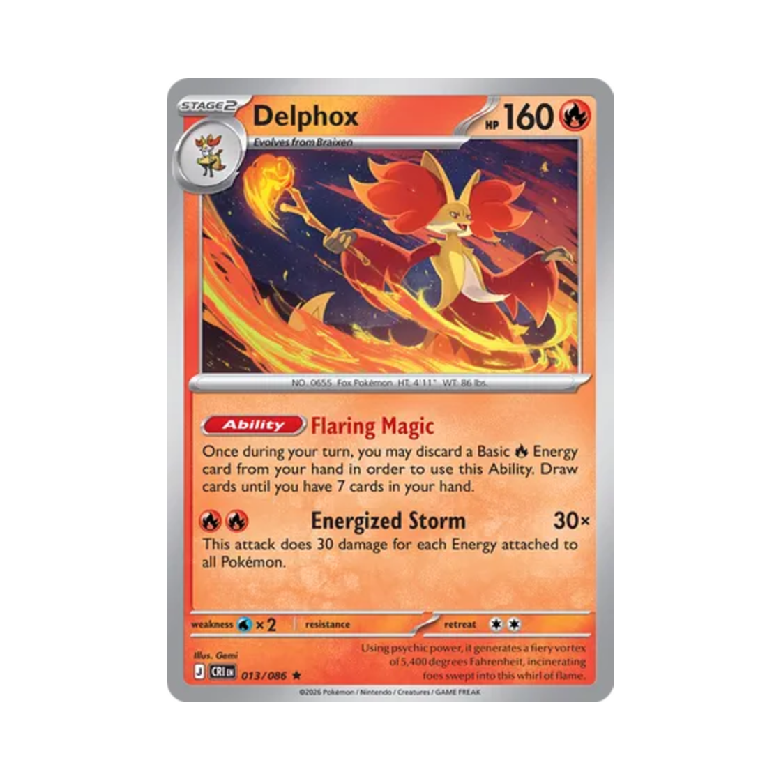 포켓몬 TCG 마폭시 R 카오스 라이징 (영문판)(Pokemon TCG Delphox R Chaos Rising (English Ver.)) - 1