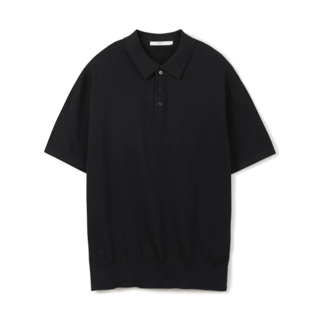 TMWAX26204BKX 24/7 Series Supima Cotton Collar H/S Knit Black
