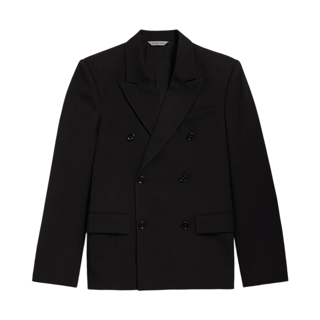 A001Y1TPT151000 Balenciaga Double-Breasted Tailored Jacket Black