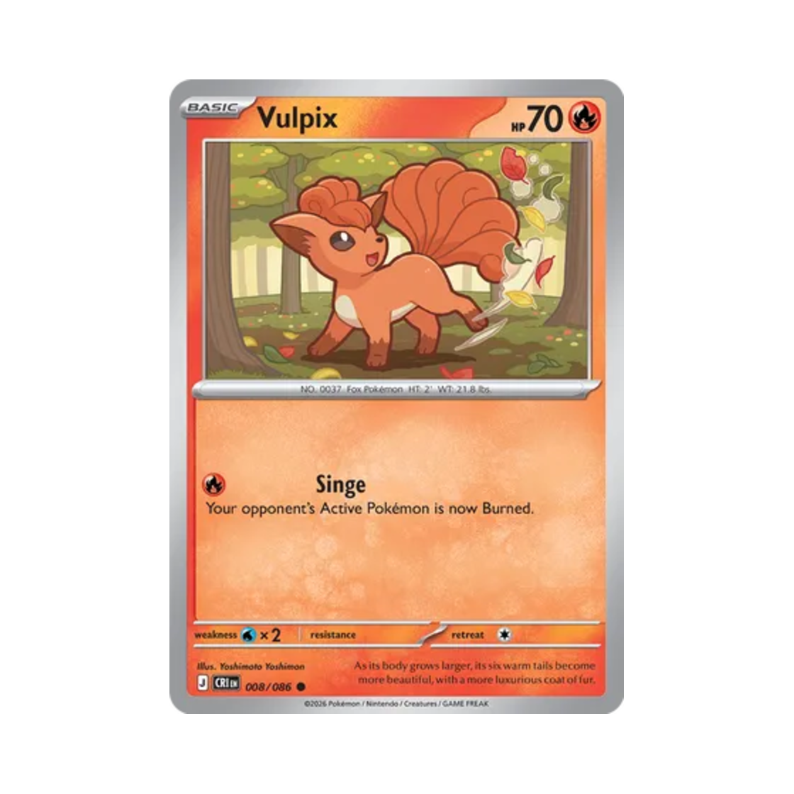 포켓몬 TCG 식스테일 C 카오스 라이징 (영문판)(Pokemon TCG Vulpix C Chaos Rising (English Ver.))