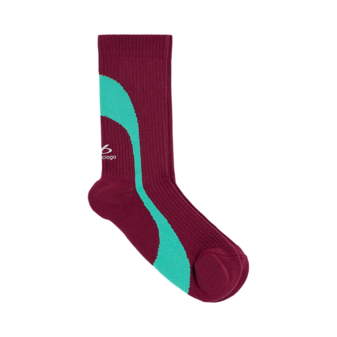 A001PH4E4B16249 Balenciaga Techwear Technical Socks Burgundy Aqua