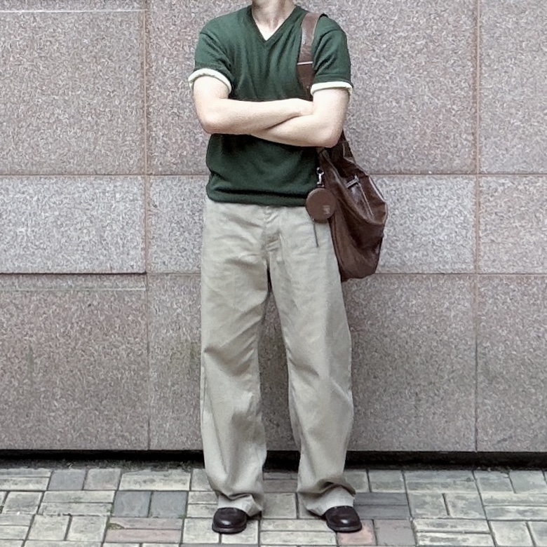 Yase Wooden Horsehide Derby Shoes Brown 착용 스타일 - 2