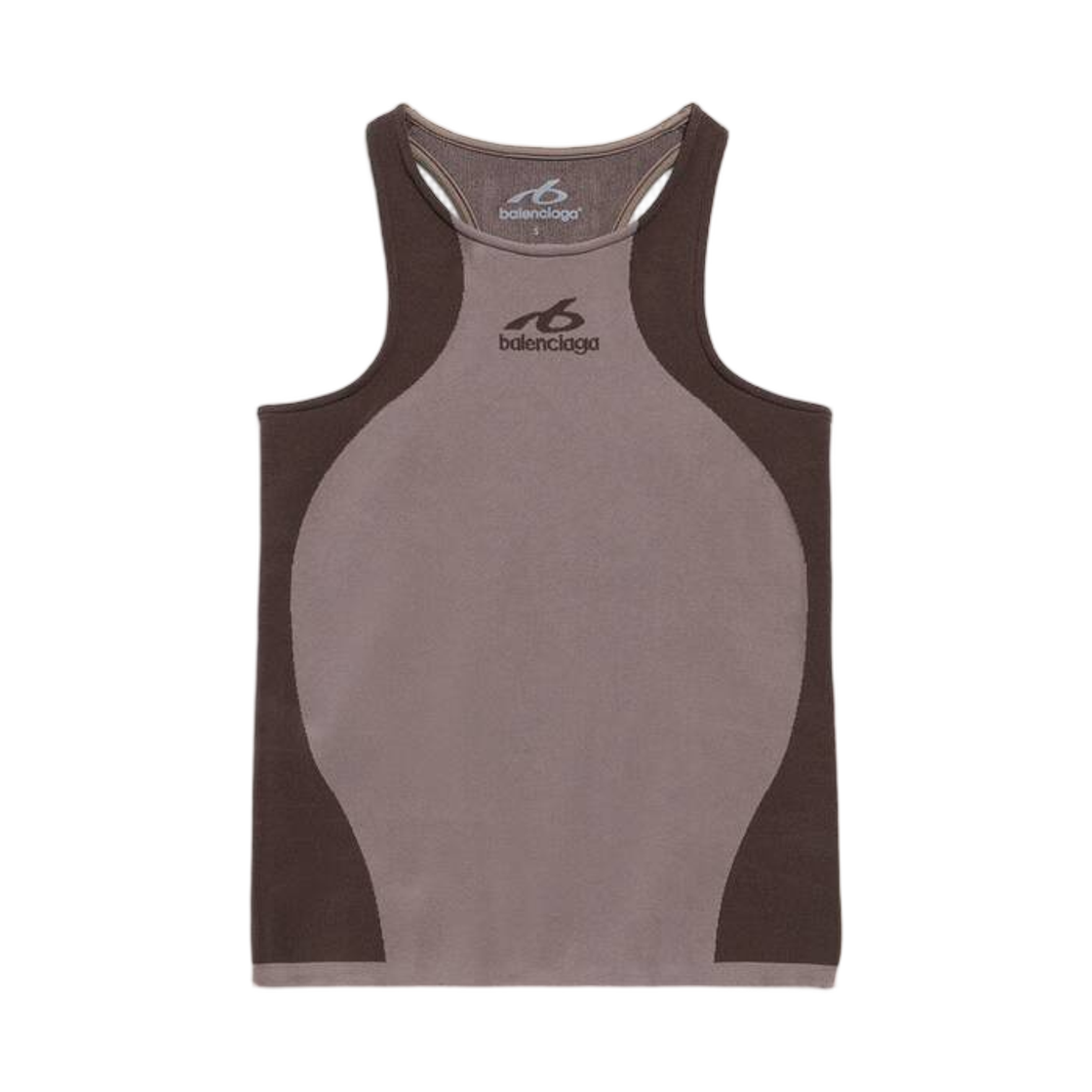 A001VMTUVY82042 (W) Balenciaga Techwear Seamless Tank Top Taupe Moka