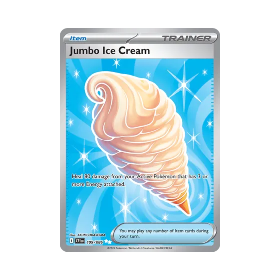포켓몬 TCG 점보 얼음의 Cream SR 카오스 라이징 (영문판)(Pokemon TCG Jumbo Ice Cream SR Chaos Rising (English Ver.)) - 1