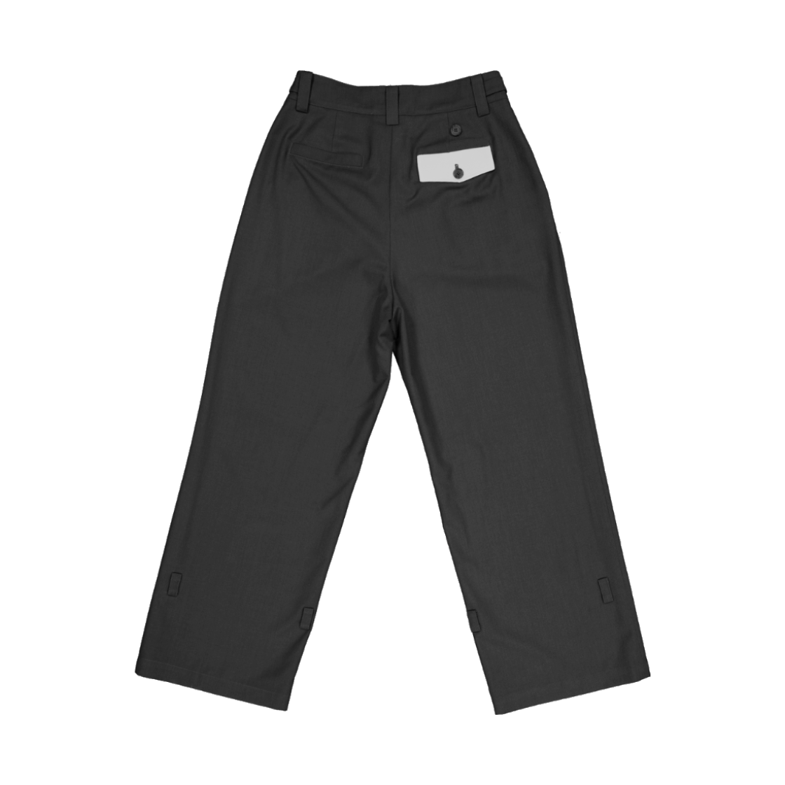 던다운 시그니처 투웨이 배색 포켓 슬랙스 - 차콜(DAWNDOWN Signature Two-Way Contrast Pocket Trousers Charcoal) - 2