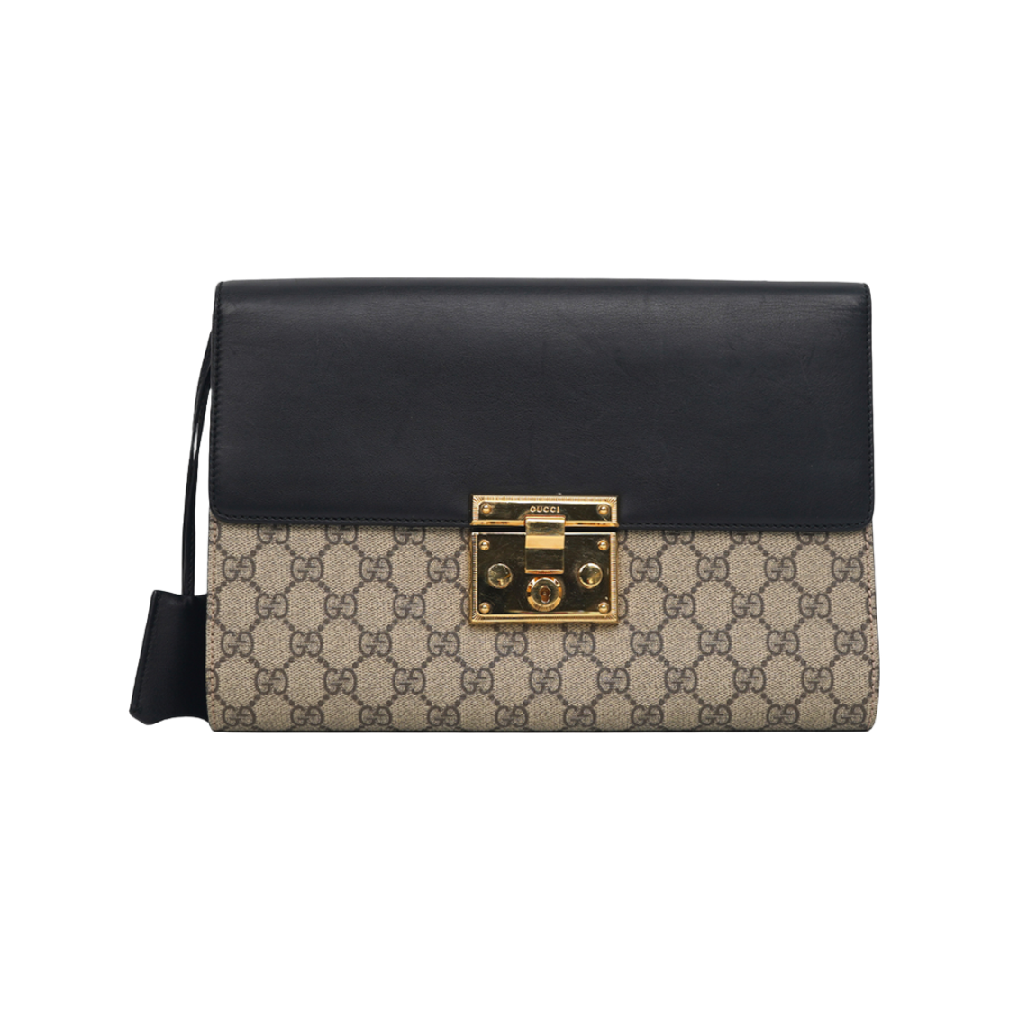 IT6KM2I73IH6 Gucci GG Supreme Padlock Clutch Bag 432125