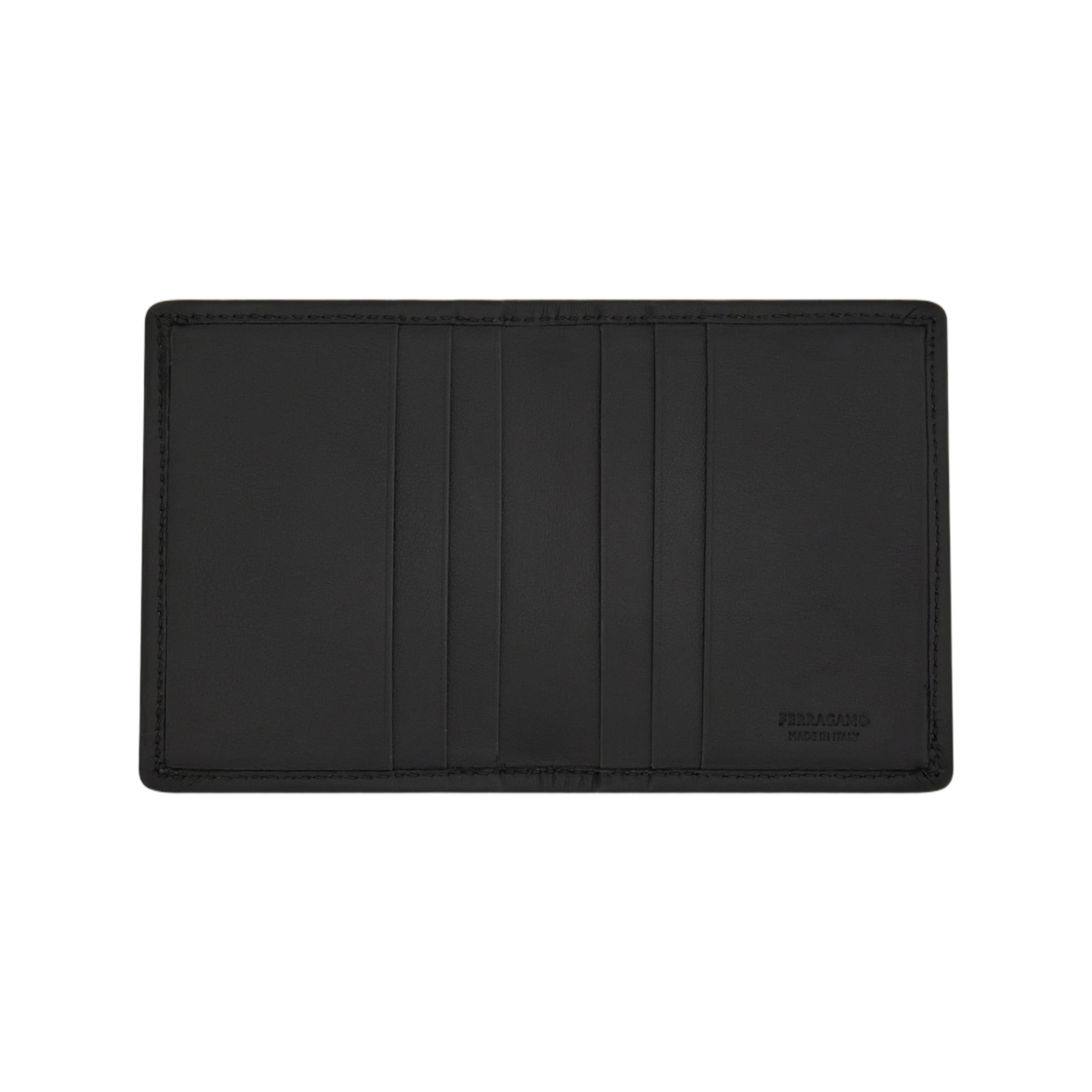 페라가모 우븐 크레딧 카드 홀더 테스타 디 모로 블랙(Ferragamo Woven Credit Card Holder Testa Di Moro Black) - 2