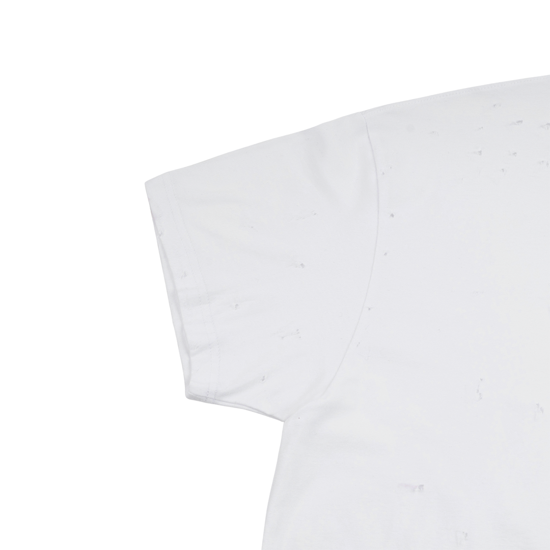 에모스탠스클럽 디스트레스드 슬림 블랭크 티셔츠 화이트(emostanceclub Distressed Slim Blank T White) - 5