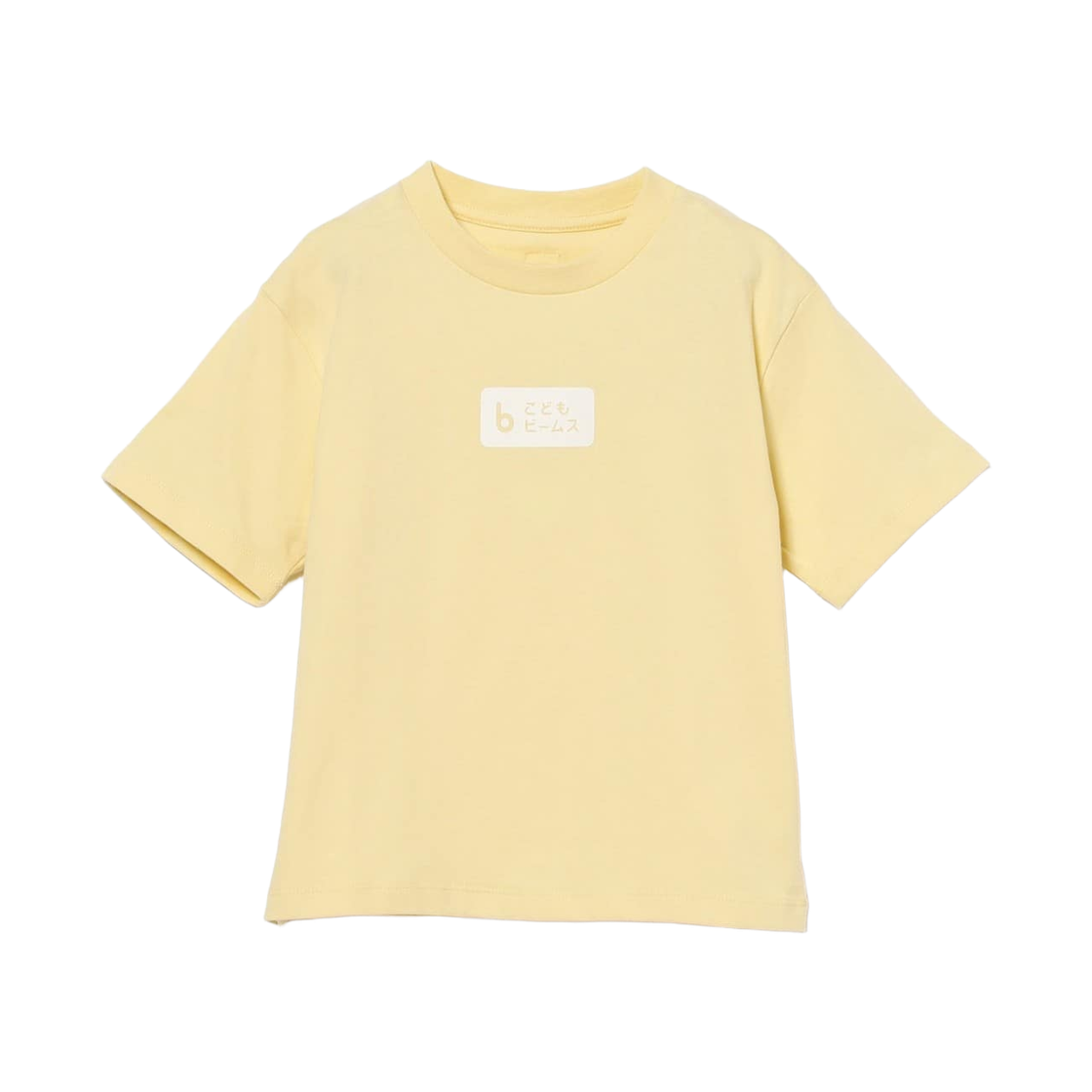 55-04-0308-443 (Kids) Kodomo Beams Logo Print T-Shirt Lemon