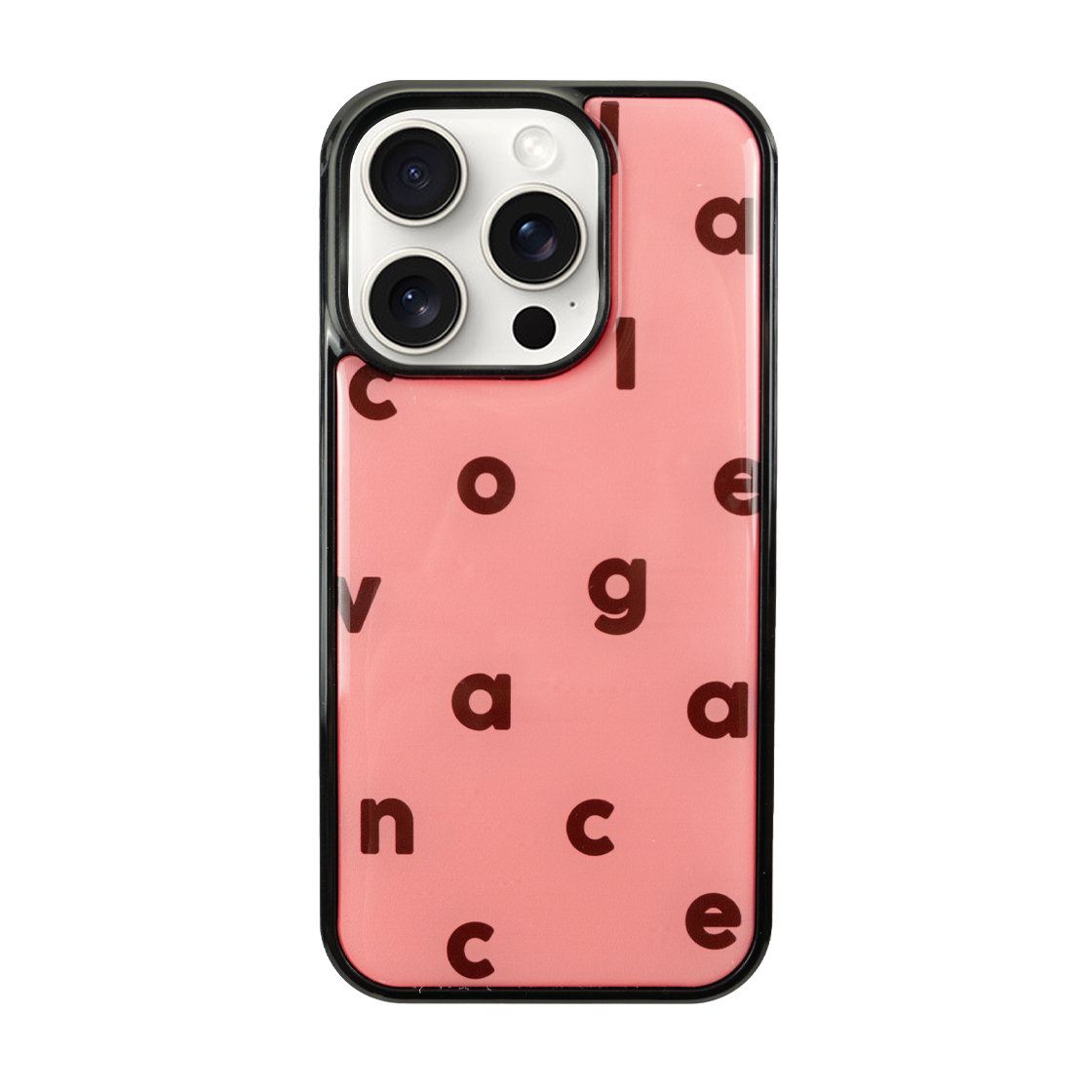 p48 COLLAGEVACANCE Logo Alphabet Color Epoxy Case Pink