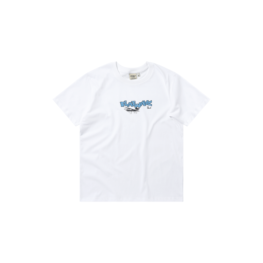 플랫웨이브 인 서울 윈드 프린트 티셔츠 화이트(Flatwave in Seoul Wynd Print T-Shirts White)