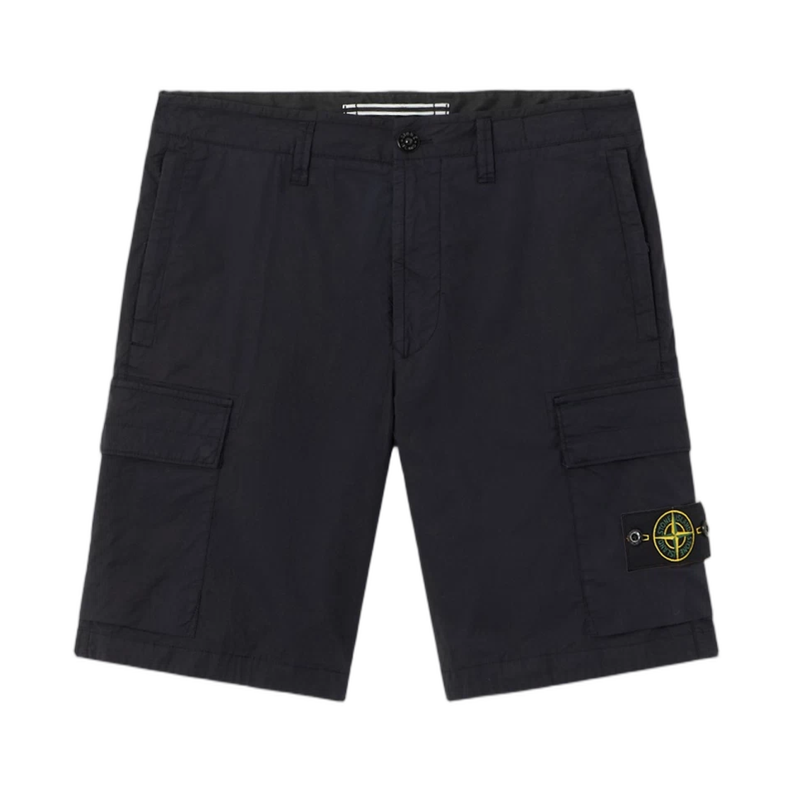 L1S15L1000-20S0003-V0020 Stone Island L100020 Stretch Cotton Tela Paracadute Regular-Fit Cargo Bermuda Shorts with Zip Pockets Navy Blue - 26SS