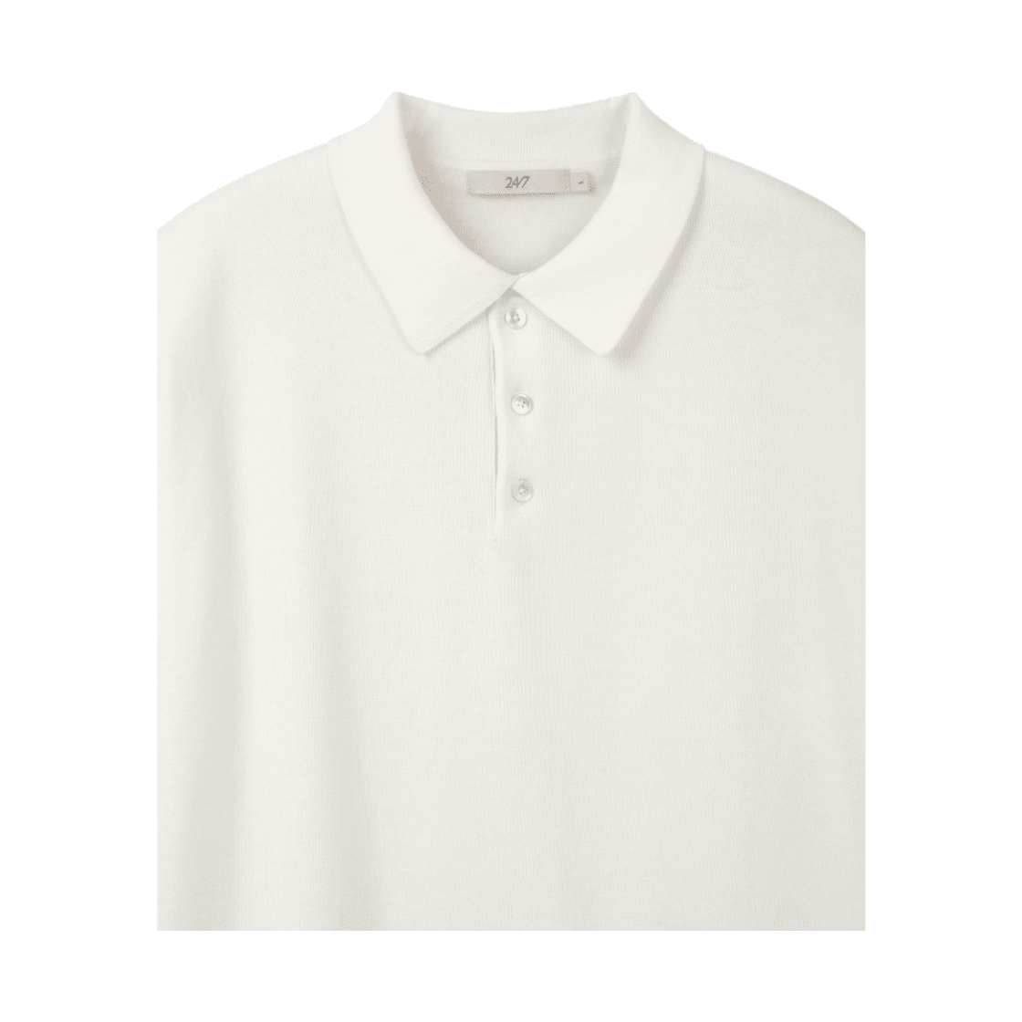 24/7 수피마 코튼 칼라 하프 니트 화이트(24/7 Series Supima Cotton Collar H/S Knit White) - 3