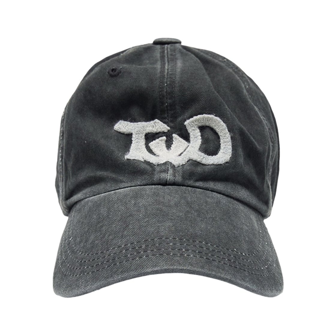 투위드 핸드자수 볼캡 차콜(Tuewid Hand Embroidery Wrinkled Ball Cap In Charcoal)