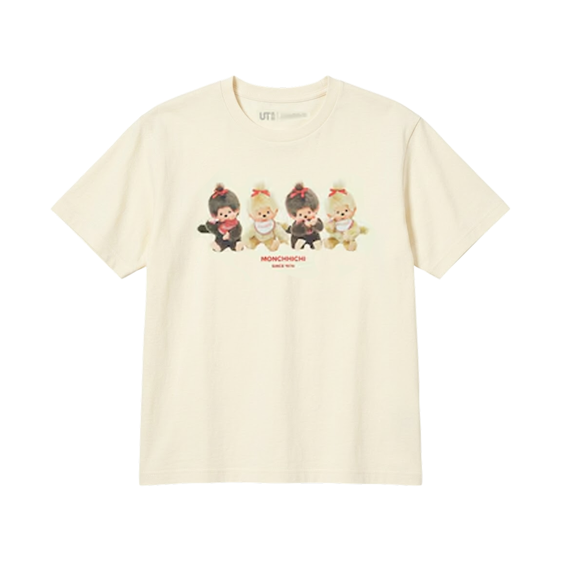 (키즈) 유니클로 UT x 몬치치 그래픽 티셔츠 F 크림((Kids) Uniqlo UT x Monchhichi Graphic T-Shirt F Cream) - 1