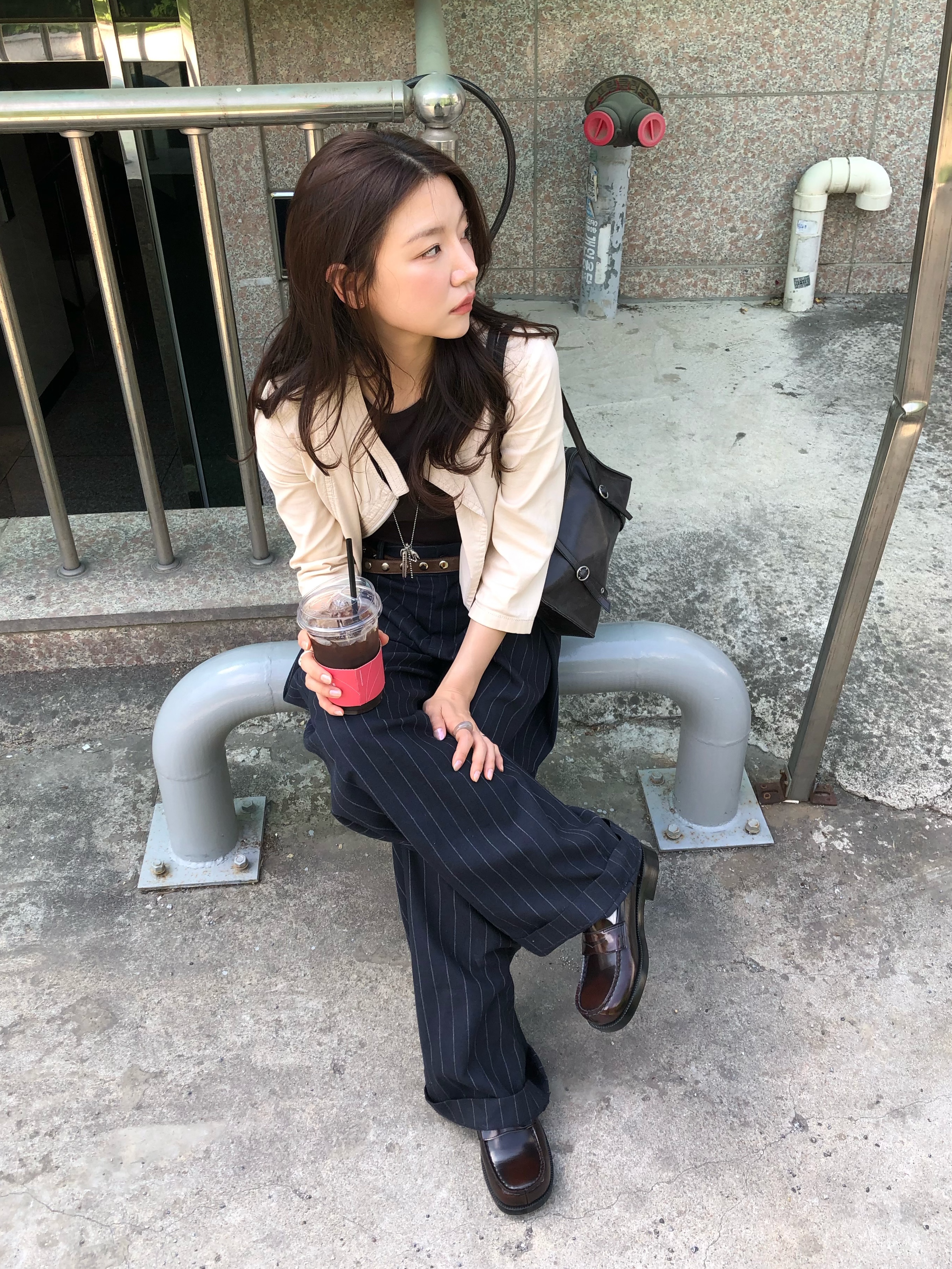 Haruta HS-4900 Oiko Loafer Jamaica 착용 스타일 - 1