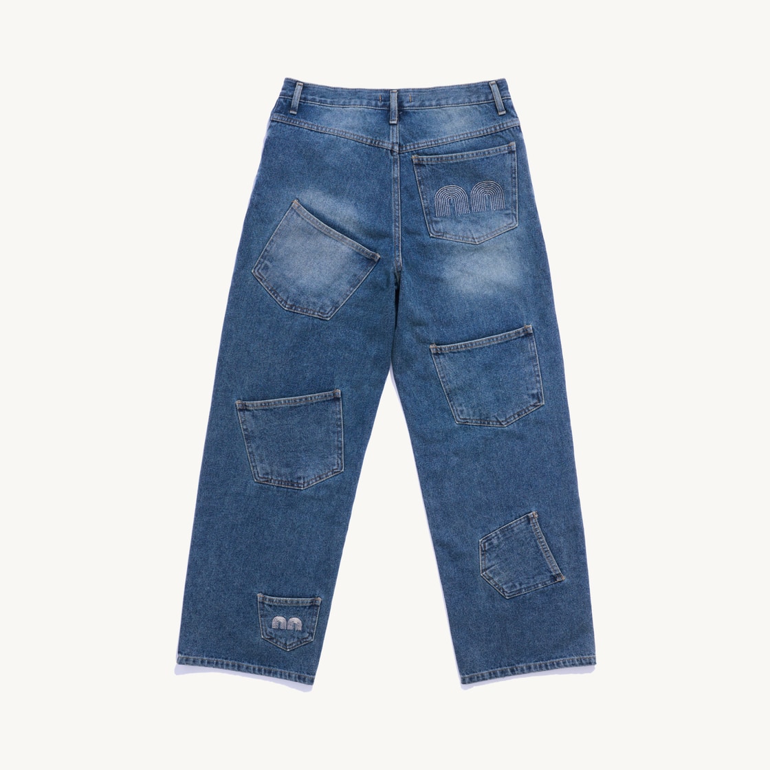 낫뉴 멀티 포켓 데님 워시드 블루(Not New Multi Pocket Denim Washed Blue) - 3