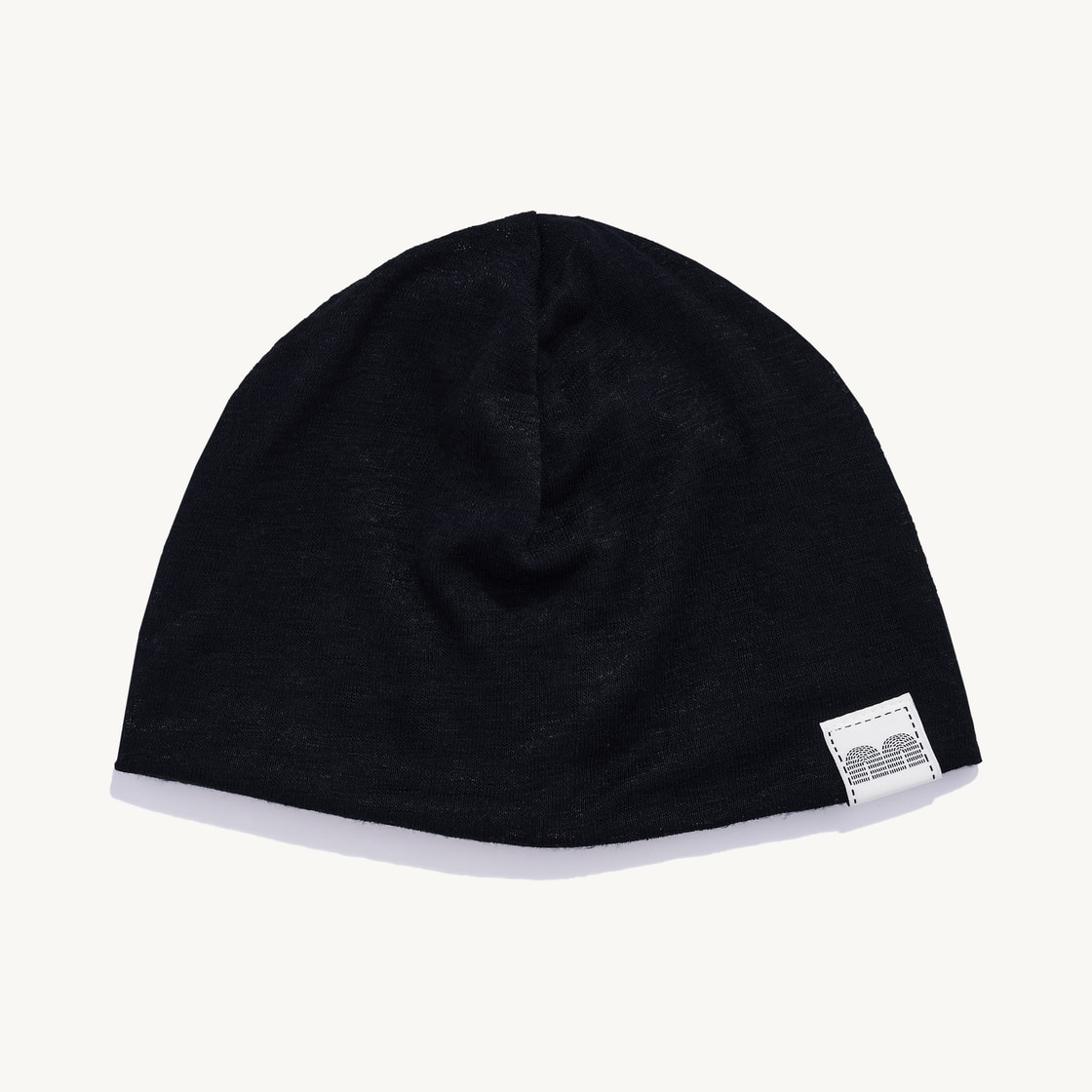 낫뉴 nn 라벨 베이직 비니 블랙(Not New nn Label Basic Beanie Black) - 2