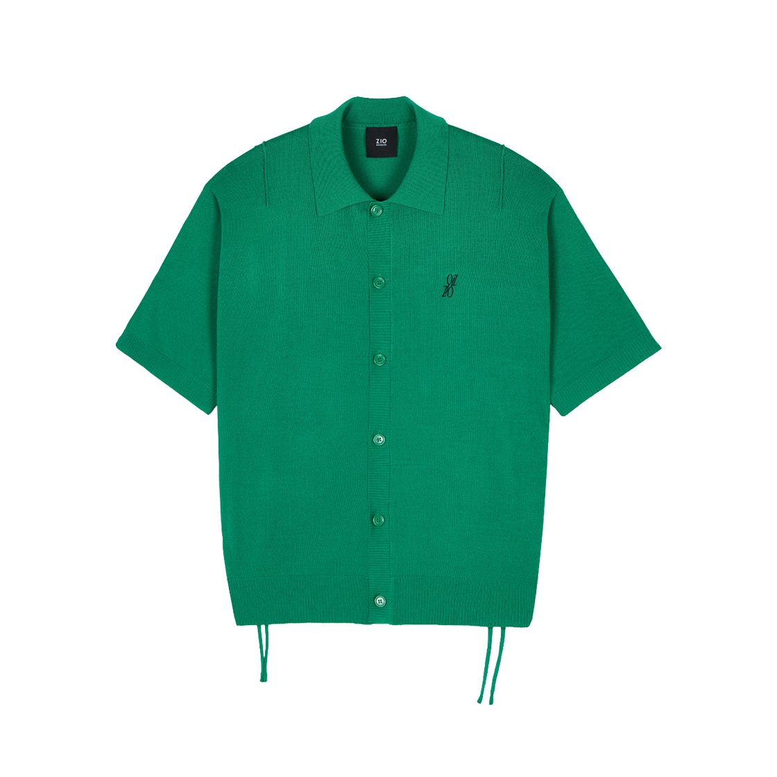 지오송지오 컬렉션 포쇼 엠브로이드 카라 가디건 그린 BI3KT304GR(ZIOSONGZIO COLLECTION Pochoir Embroidered Collared Cardigan Green) - 2