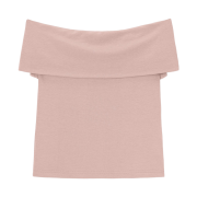 (W) GU Off-Shoulder T-Shirt Pink