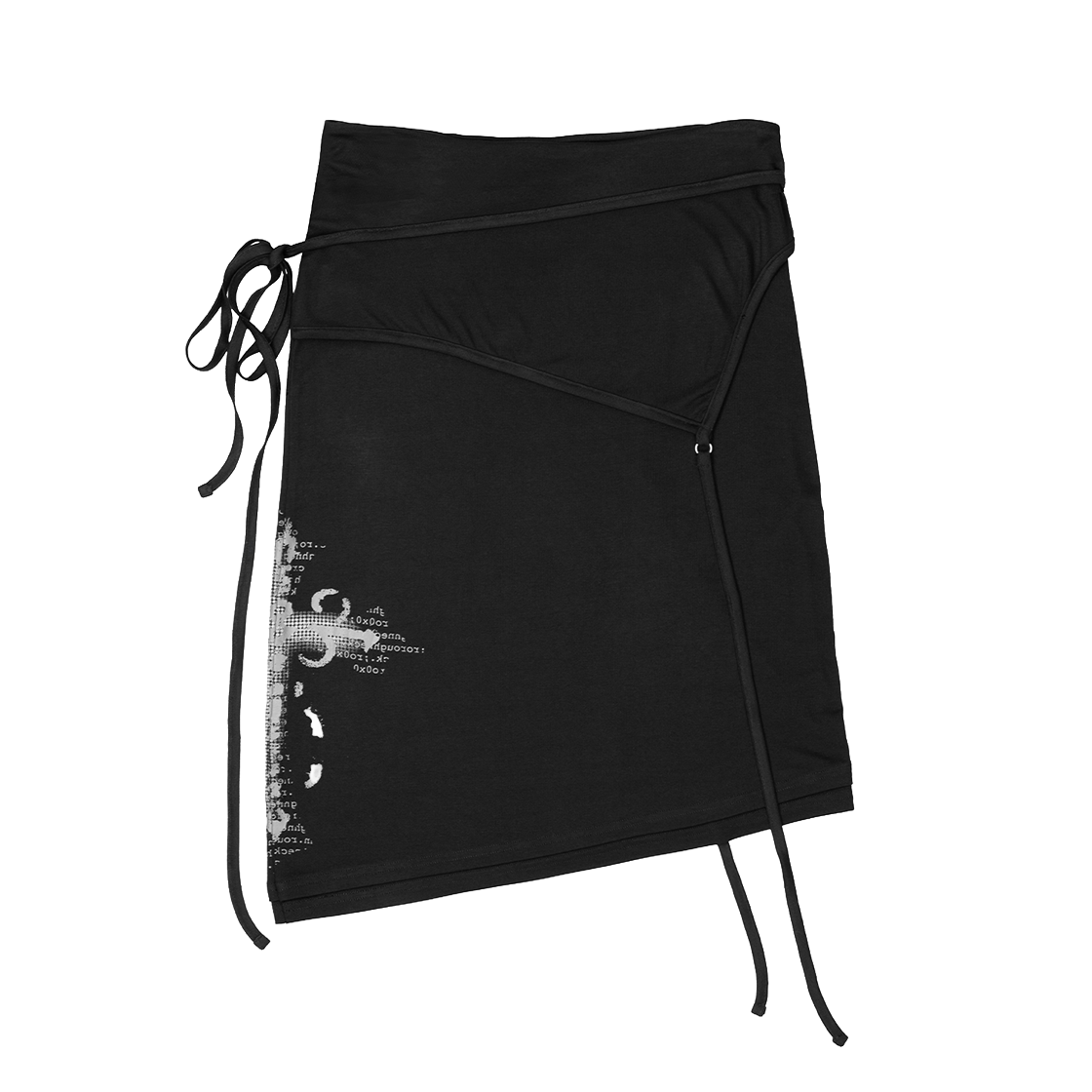러프넥 어쉬매트릭 패널 스커트 블랙(Roughneck Asymmetric Panel Skirt Black)