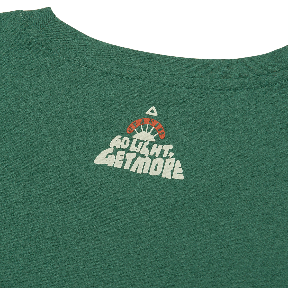 제로그램 x 산 GO LIGHT GET MORE 그래픽 티셔츠(ZEROGRAM x SANN Go Light Get More Frontgraphic SS Green) - 4