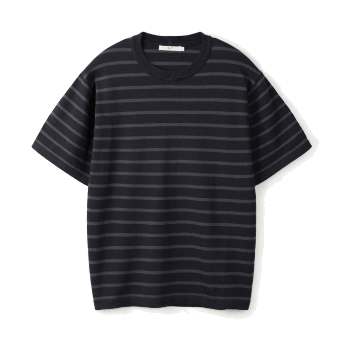 24/7 수피마 코튼 스트라이프 하프 니트 다크 네이비(24/7 Series Supima Cotton Stripe H/Knit Dark Navy) - 1