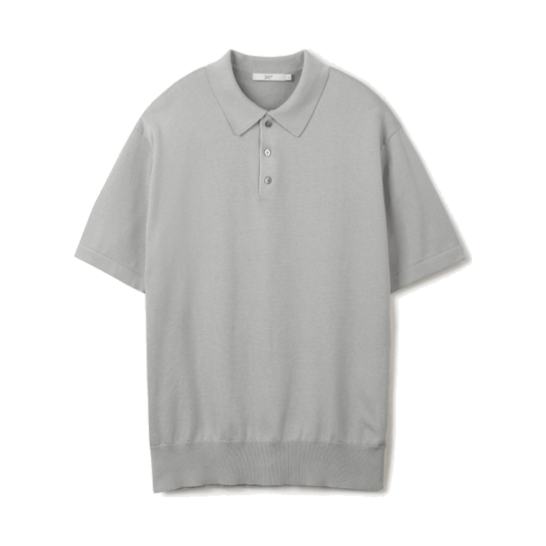 TMWAX26204GYL 24/7 Series Supima Cotton Collar H/S Knit Light Gray