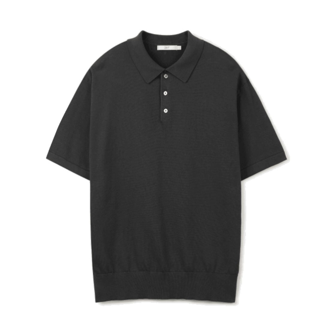 TMWAX26204GYD 24/7 Series Supima Cotton Collar H/S Knit Dark Gray