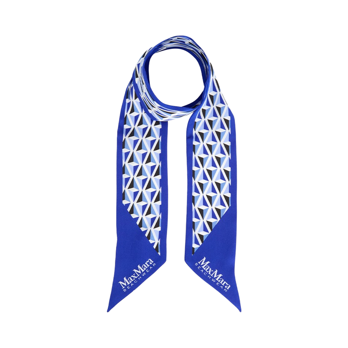 막스마라 비치웨어 비지노 실크 스카프 블루(Max Mara Beachwear Visino Silk Scarf Blue)