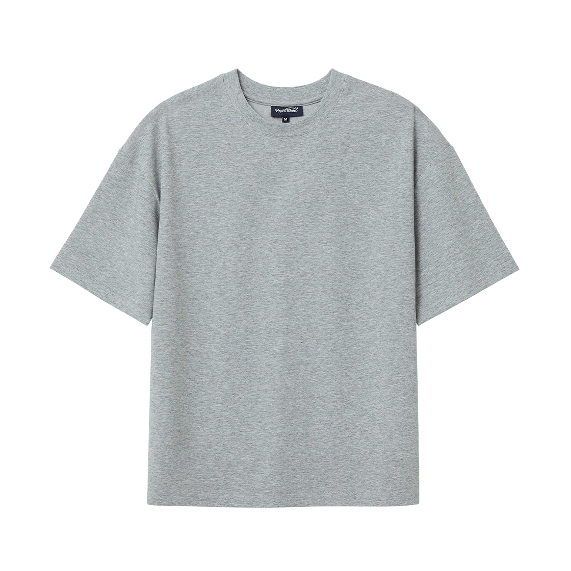 누아트스튜디오 플로우 크롭 반팔 티셔츠 멜란지그레이(NUART STUDIO Flow Crop Short Sleeve Melange Gray)
