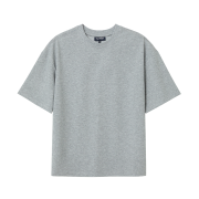 NUART STUDIO Flow Crop Short Sleeve Melange Gray