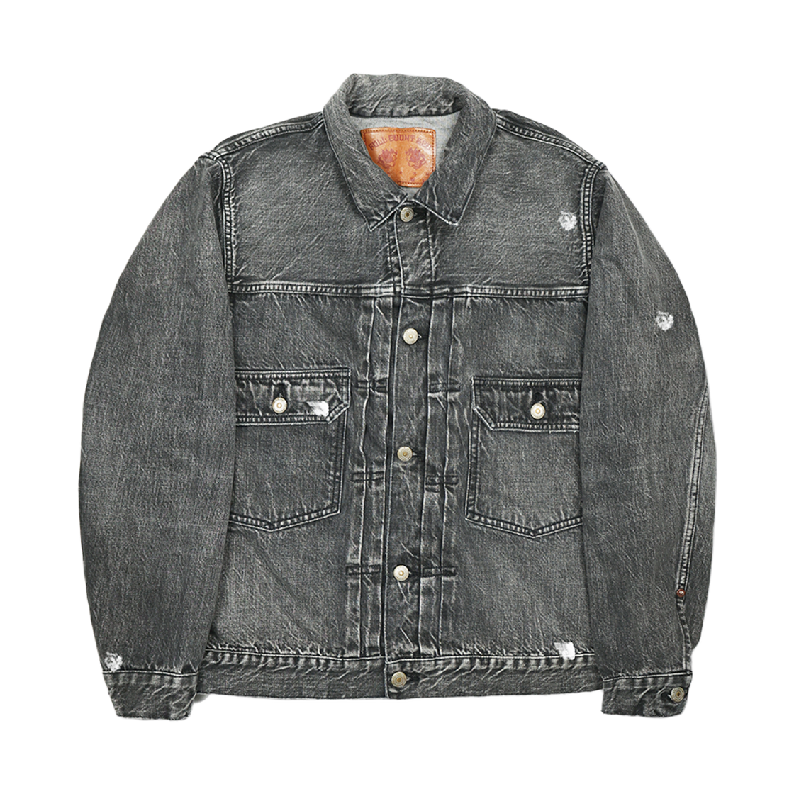 풀카운트 2102BKHW-SP 타입 2 다트포드 스플랫 데님 자켓 13.7온즈 블랙(Fullcount 2102BKHW-SP Type 2 Dartford Splat Denim Jacket 13.7oz Black)